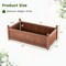 46 X 24 X 16 Inch Rectangular Planter Box With Drainage Holes For Backyard Garden Lawn-Brown